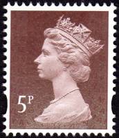 (№2013-3432) Марка из набора Великобритания 2013 год "Королева Елизавета II Мачин безопасности MPIL 